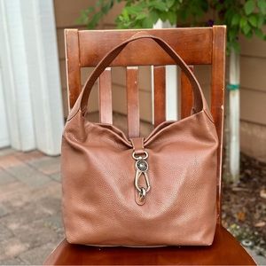 Dooney & Bourke Florentine Logo Lock Leather Hobo Bag